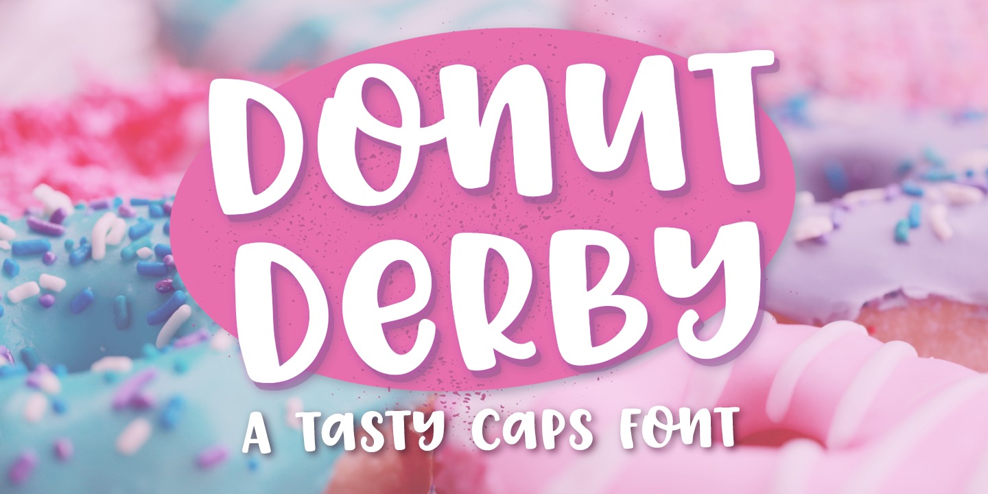Пример шрифта Donut Derby